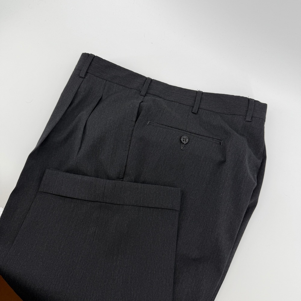 Jos A Bank Signature Collection Mens 44S 36W 100% Wool 2 Pc Suit Charcoal Gray - Picture 13 of 16